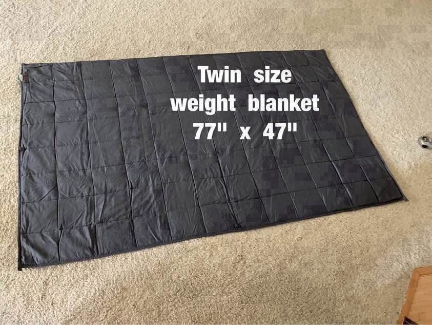 Twin size weight blanket (15 lbs) - $10