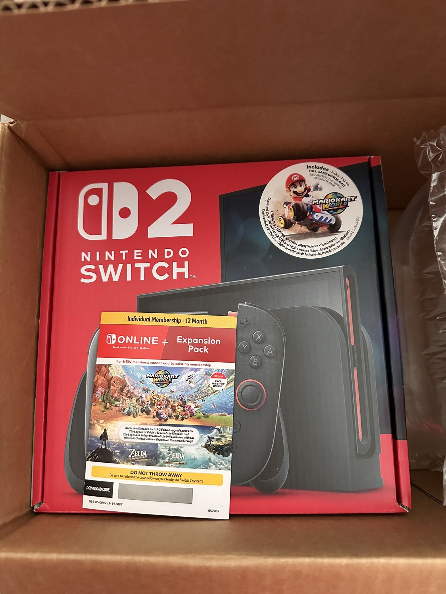 NINTENDO SWITCH 2 MARIO KART WORL AND 12 MONTH ONLIBE SUBSCRIPTION