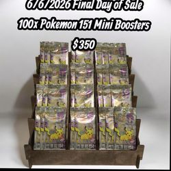 Sealed Chinese Pokémon 151 Mini Booster Packs – Rare US Find