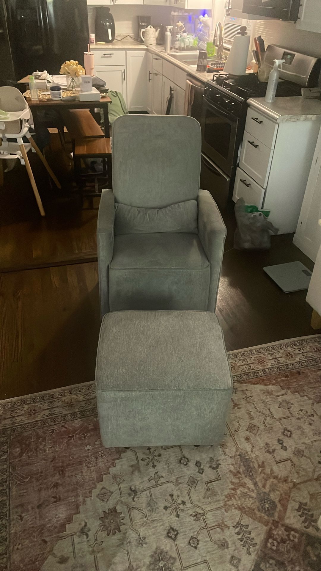 Rocking/glider Chair And Ottoman 
