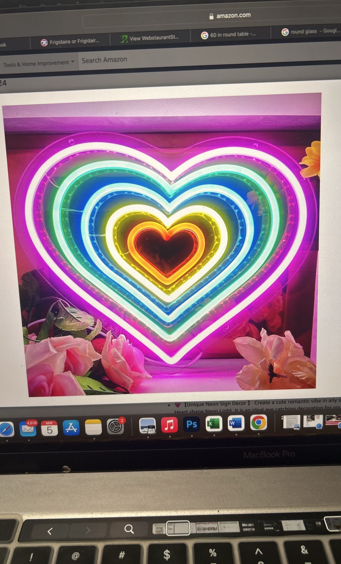 Heart Neon Sign Love Heart Shaped Led Light Sign