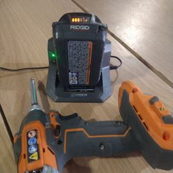 Ridgid 18 v Subcompact Brushless Cordless Impact Kits Battery 2 Ah , Charger
