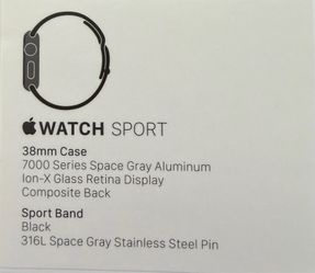 $40 2015 Apple Watch Sport (series 0)