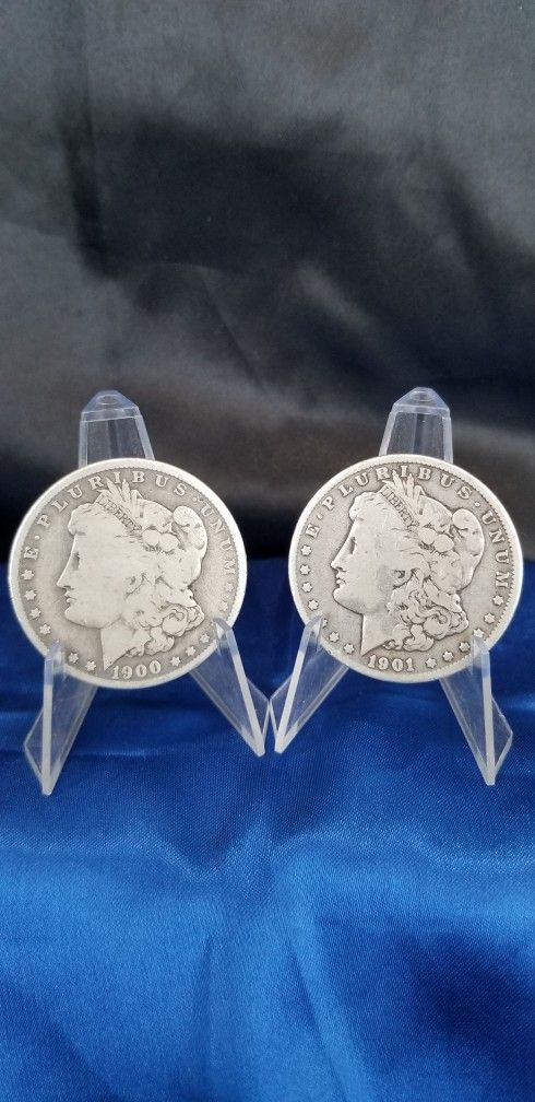 1900-O/1901-O MORGAN SILVER DOLLARS