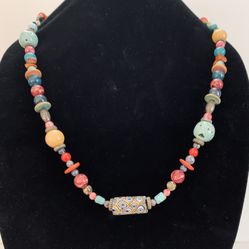 Antique African Trade Bead Necklace 