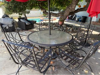 Patio table with chairs