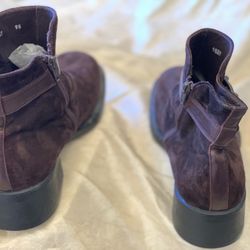 Men's Versace side zip, suede 