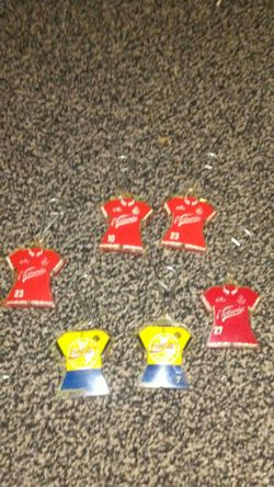 Llaveros de uniforme de plástico del Toluca y América