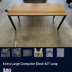 MUST GO!! OBO!! Extra Long Computer Desk-63” Long
