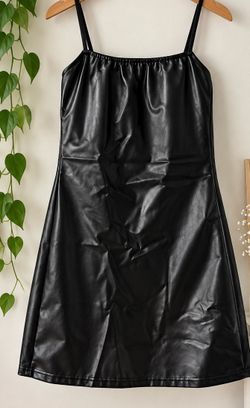 Black Faux Leather Mini Dress – Spirit – Size L