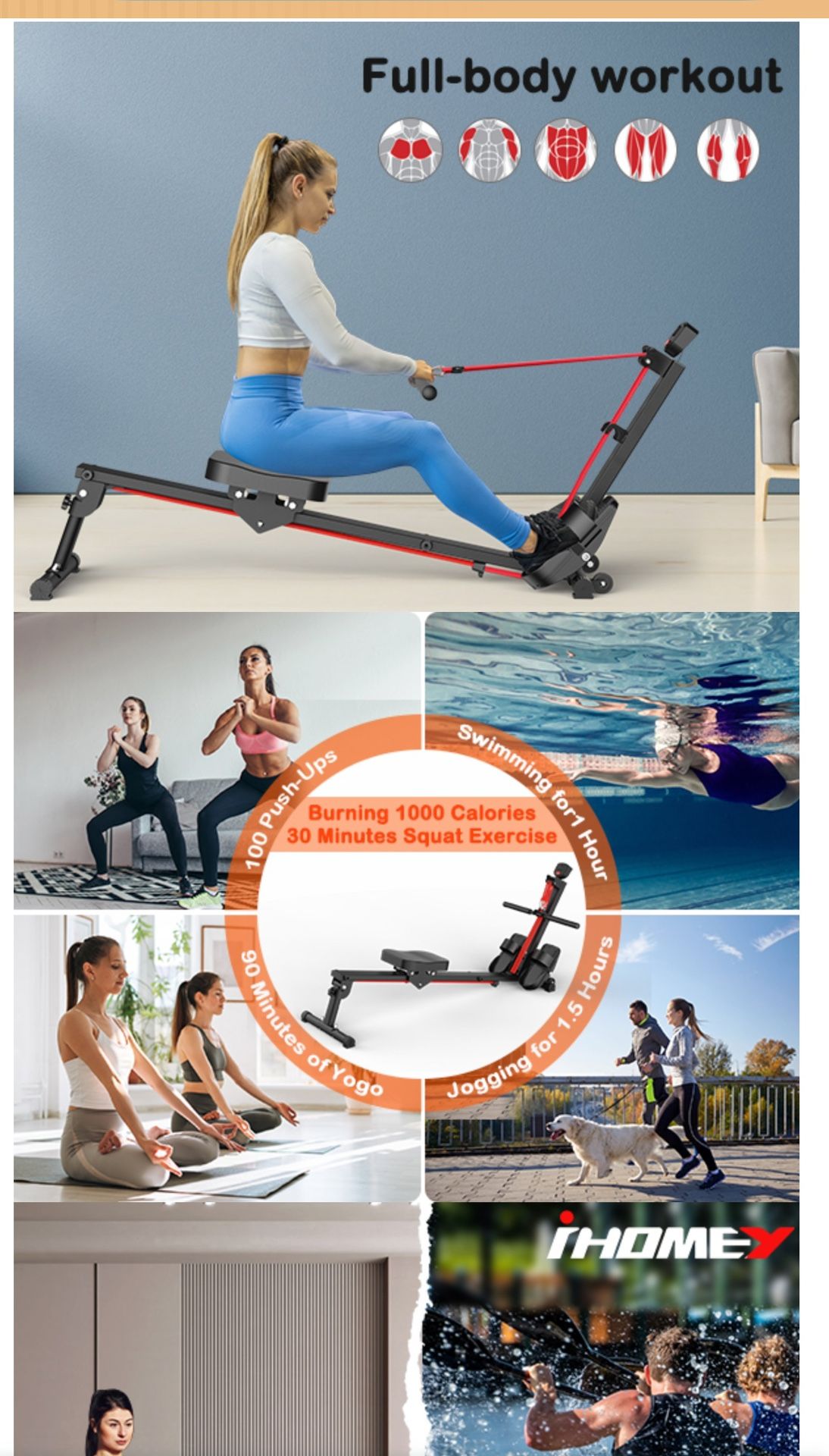 Rowing machine for home ise