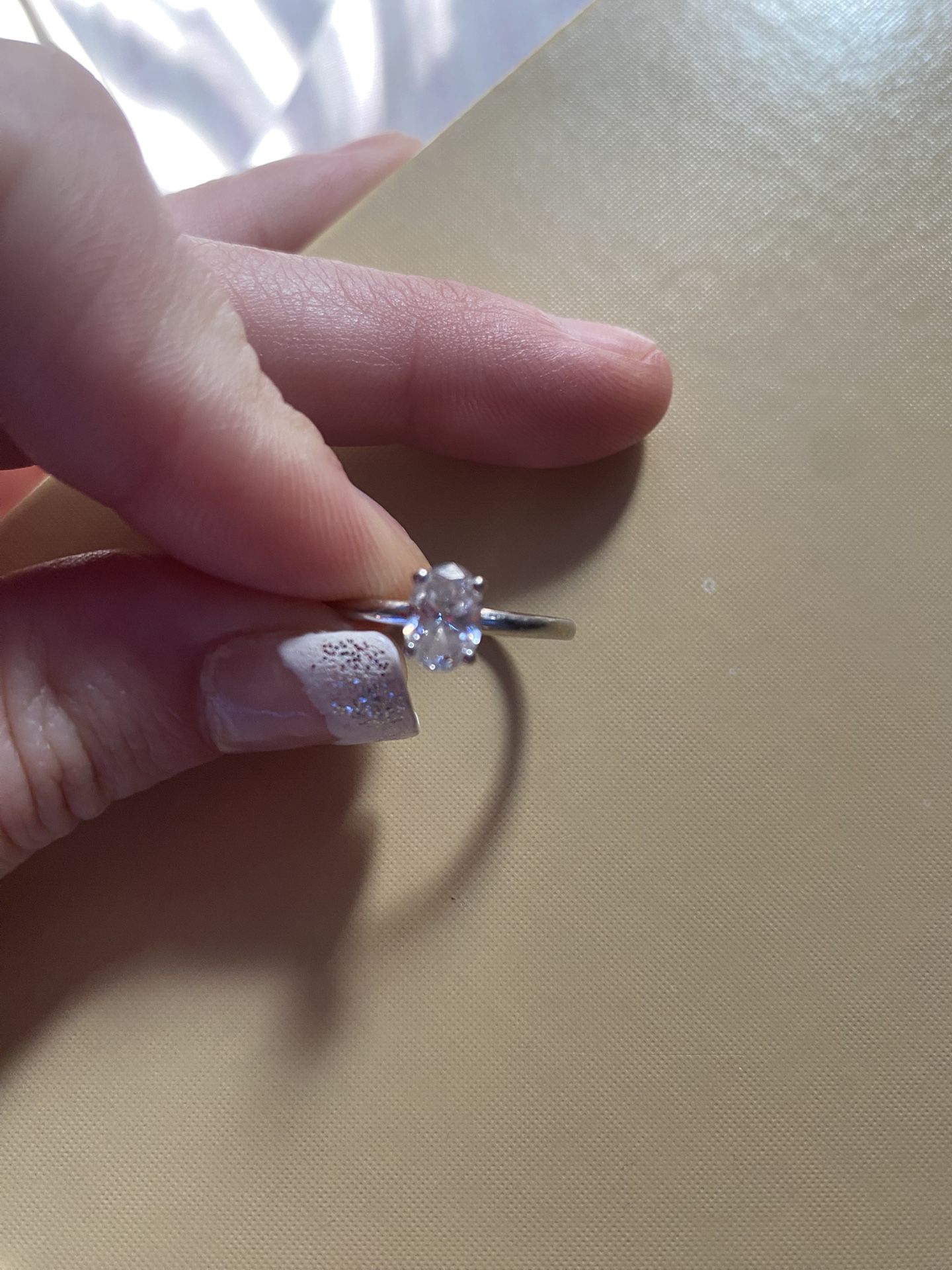 14k Gold Engagement Ring With Lab Grown Oval Diamond