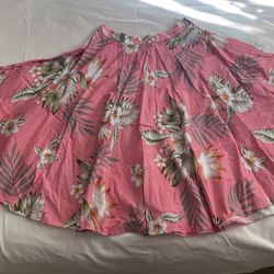Hell Bunny pink full skirt LARGE