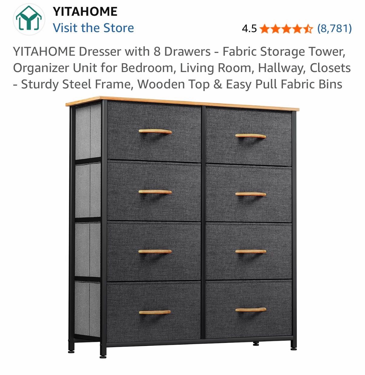 Fabric foldable dresser