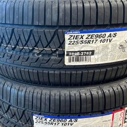 New 225/55R17 Falken Ziex A/S 
