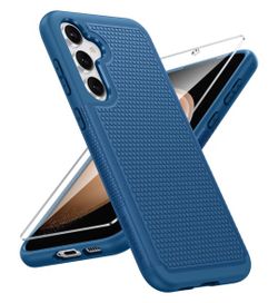 FNTCASE for Samsung Galaxy S23FE Case Dual Layer Protective Heavy Duty Blue Navy
