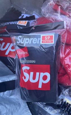 Supreme x Hanes Boxer Briefs Black Size Medium
