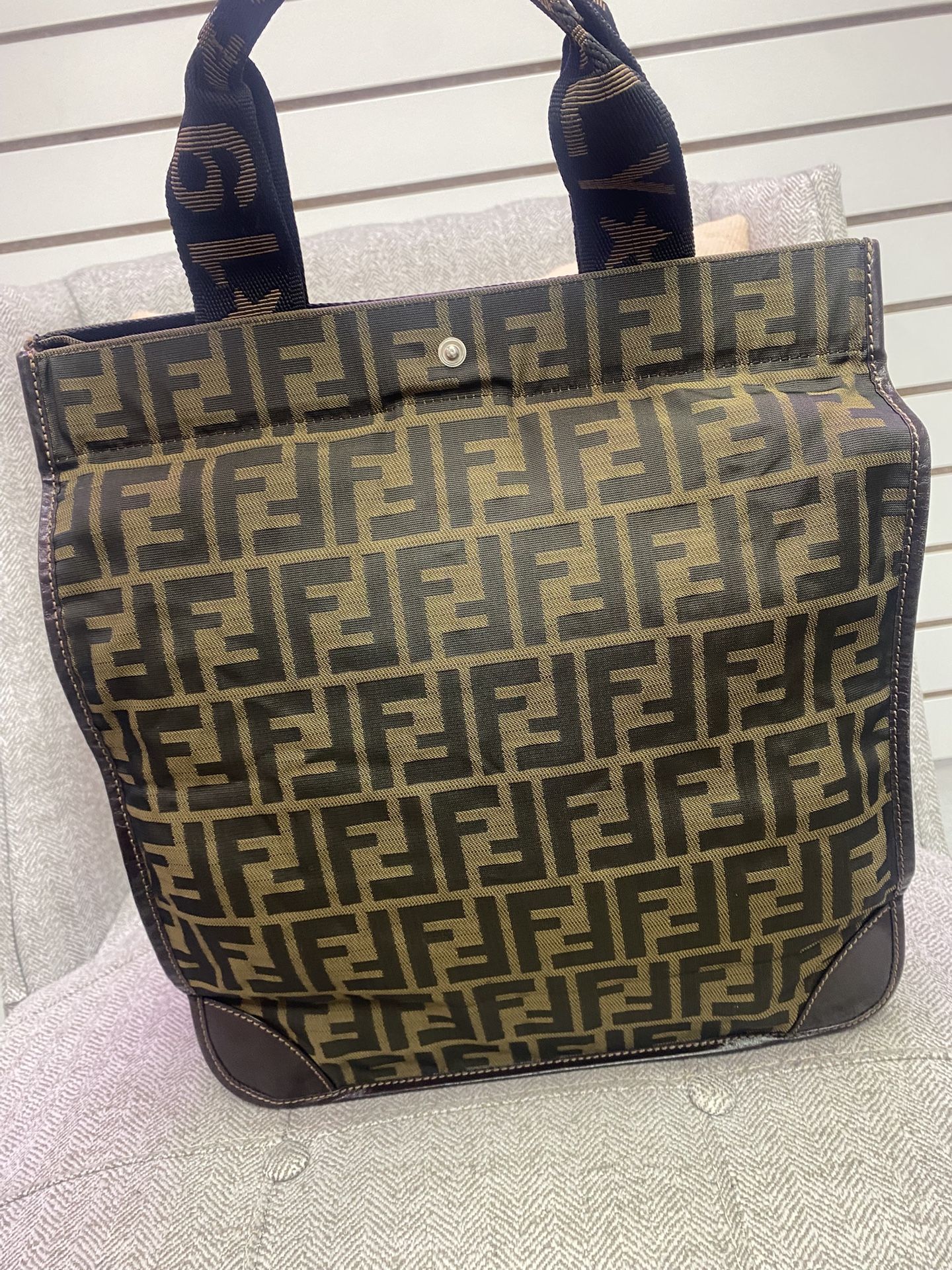 Fendi Zucca Foldable Canvas Tote Bag
