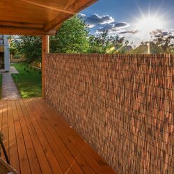 Brand New SHYDZYYC Brown 6FT X16.4FT Reed Fencing Roll Bamboo Privacy Fence Screen
