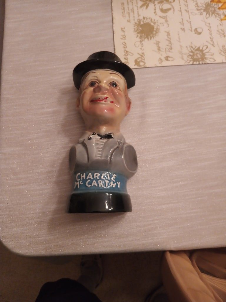 Charlie McCarthy Porcelain Bottle Or Statue