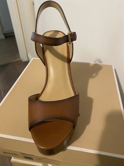 Michael Kors,Ripley Wedge Leather, Luggage 7m