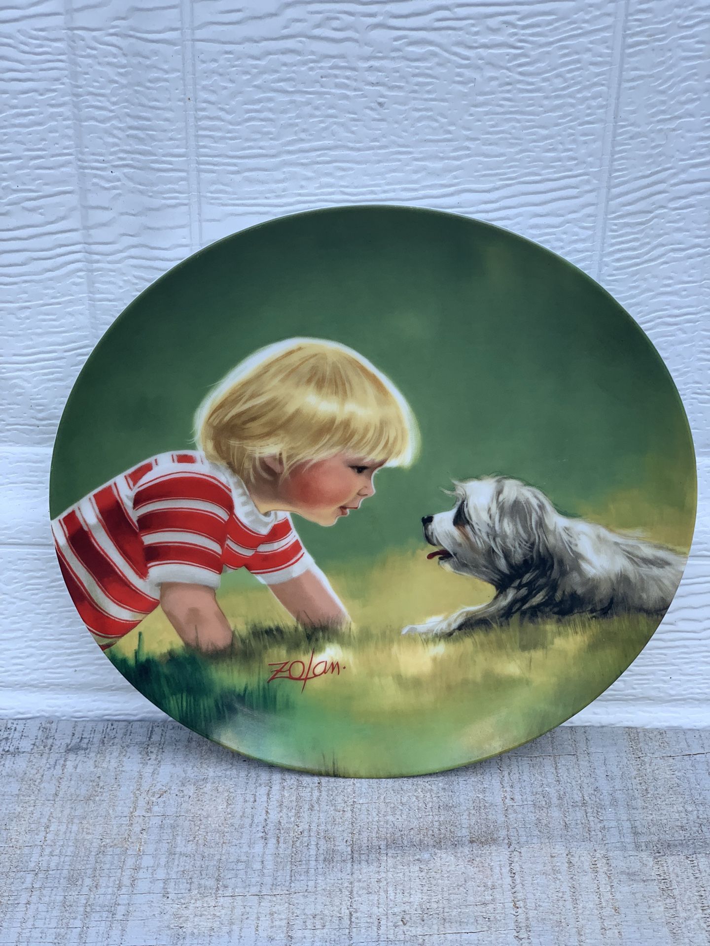 Vintage Pemberton & Oakes 1985 "Making Friends" Donald Zolan Collectors Plate