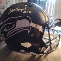 Signed Steve Largent With Hof Inscription At, And