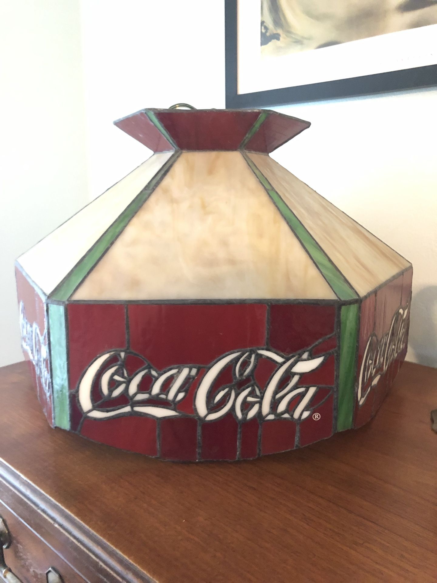 Vintage Coca Cola Hanging Light Fixture