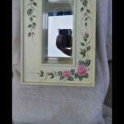 beautiful vintage flower mirror storage cabinet