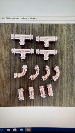 12 pack 1/2” press copper fittings, 4 each, elbows, couplings and tees