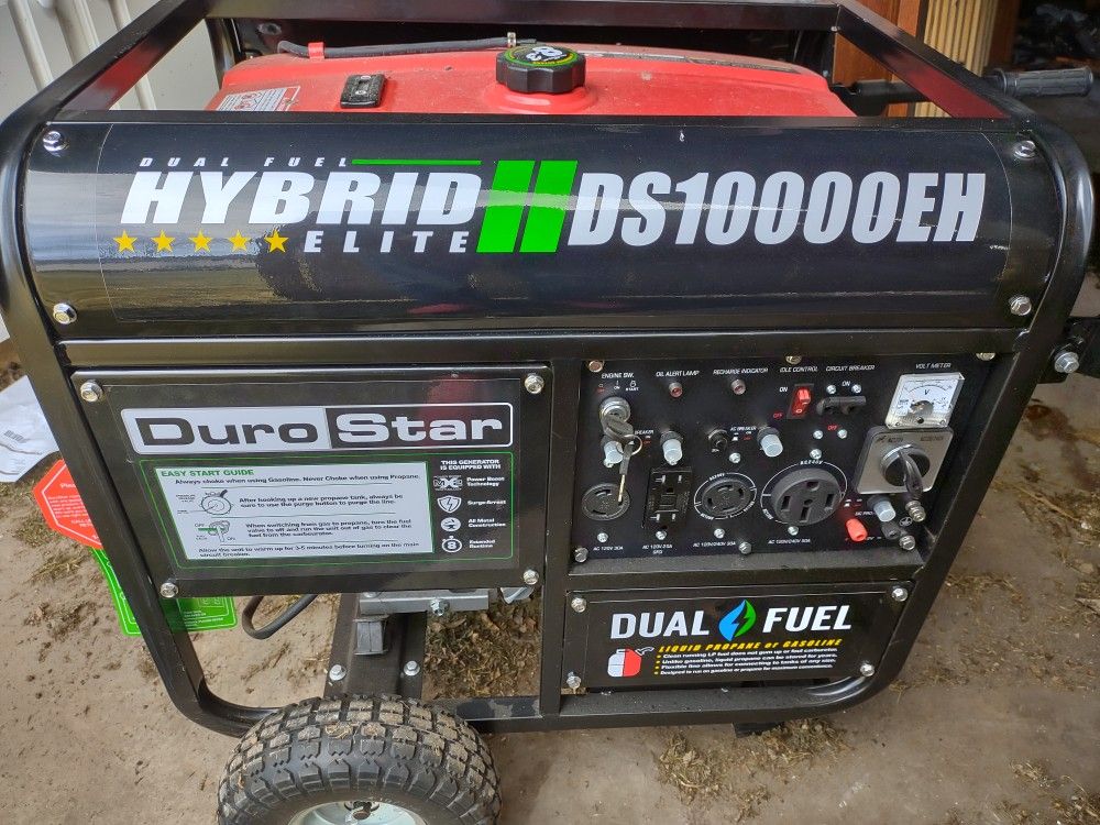 DuroStar DS10000EH 10,000W 439cc Dual Fuel Hybrid Generator w/ Electric Start