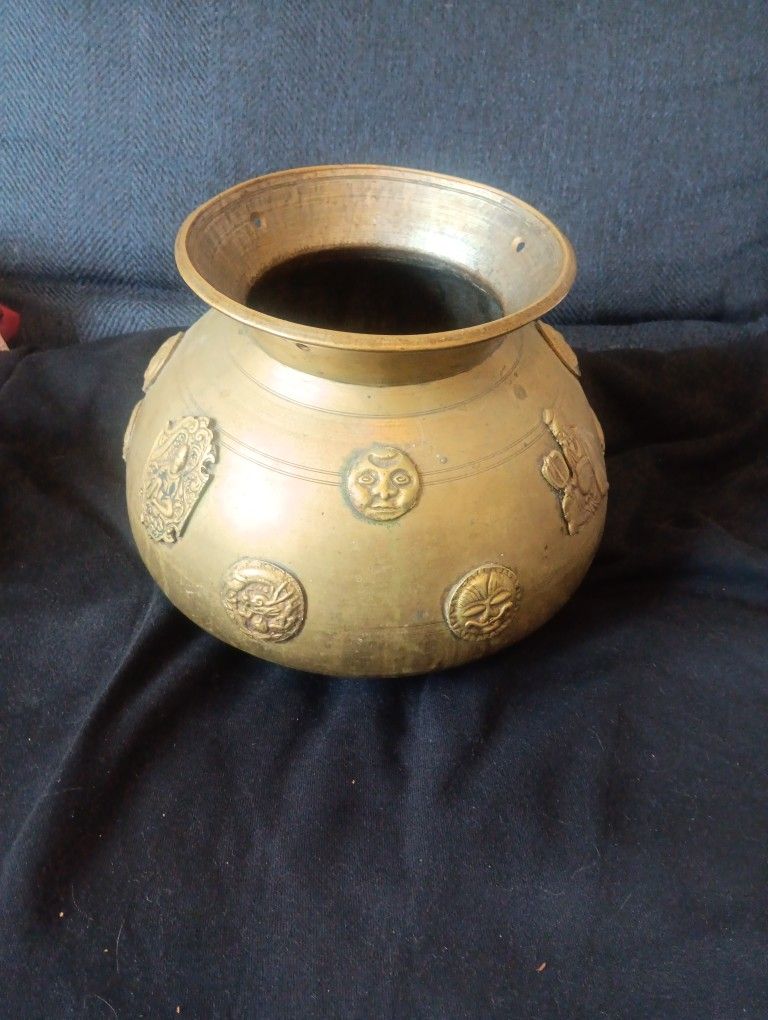 Antique Brass Spittoon