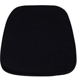 Soft Black Fabric Chiavari-Chair Cushion,  square 15"L x 15"W ( 4 pcs)