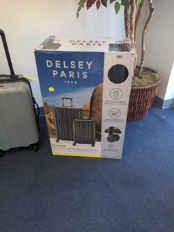 Delsey Paris Accelerate 2-Piece 30" & 22" Hardside Spinner Luggage Set - BLACK