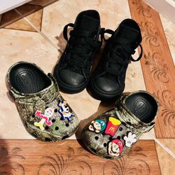 Toddler Crocs & Converse Shoes 