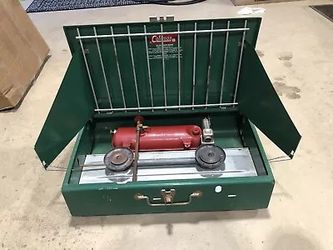 Vintage Coleman Two Burner Camp Cook Stove 4136 Camping Cooking 1970’s