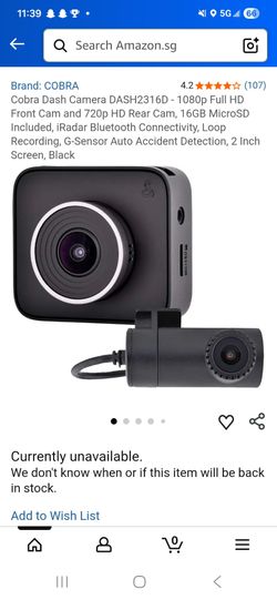 Cobra s Dash Camera front and rear