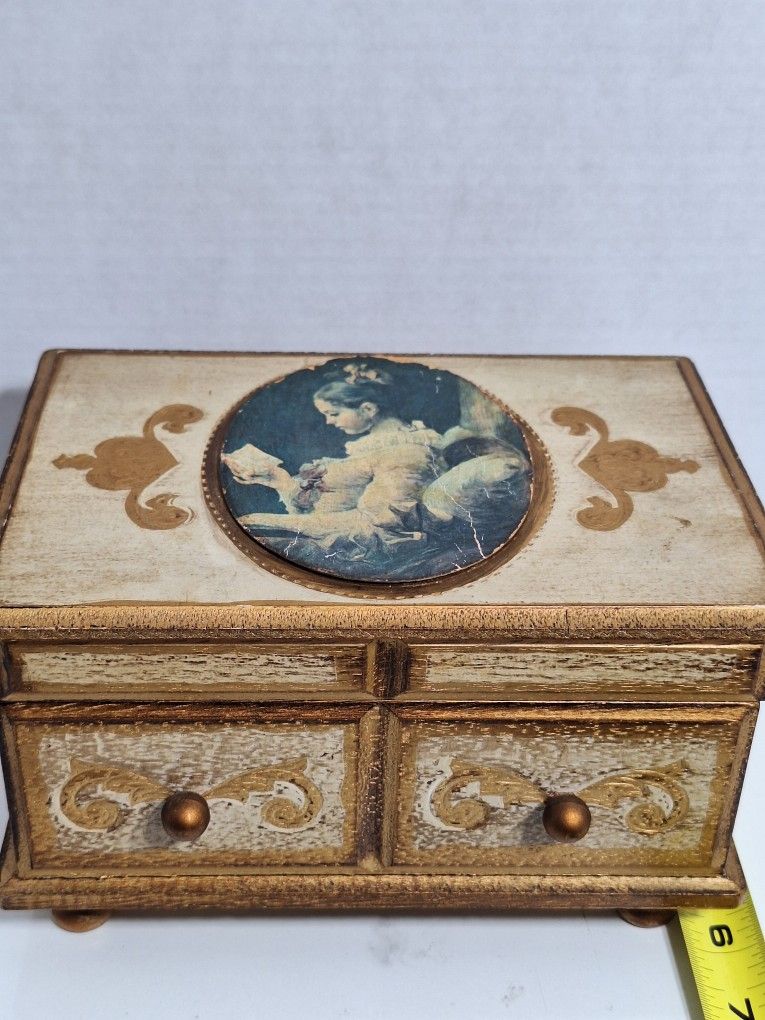 Vintage Jewelry Music Box 