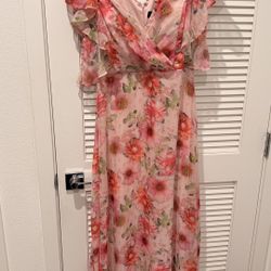 Prom Dress floral & pink