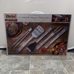Parini 5-Piece Stainless Steel Grill Tool Set – BRAND NEW 