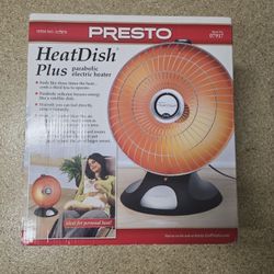 Presto HeatDish Plus Parabolic Electric Heater – Works Great, Original Box