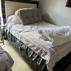 Queen Size Bed Frame and Box Spring 