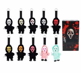 Ghost face vinyl face plush keychains blind bags