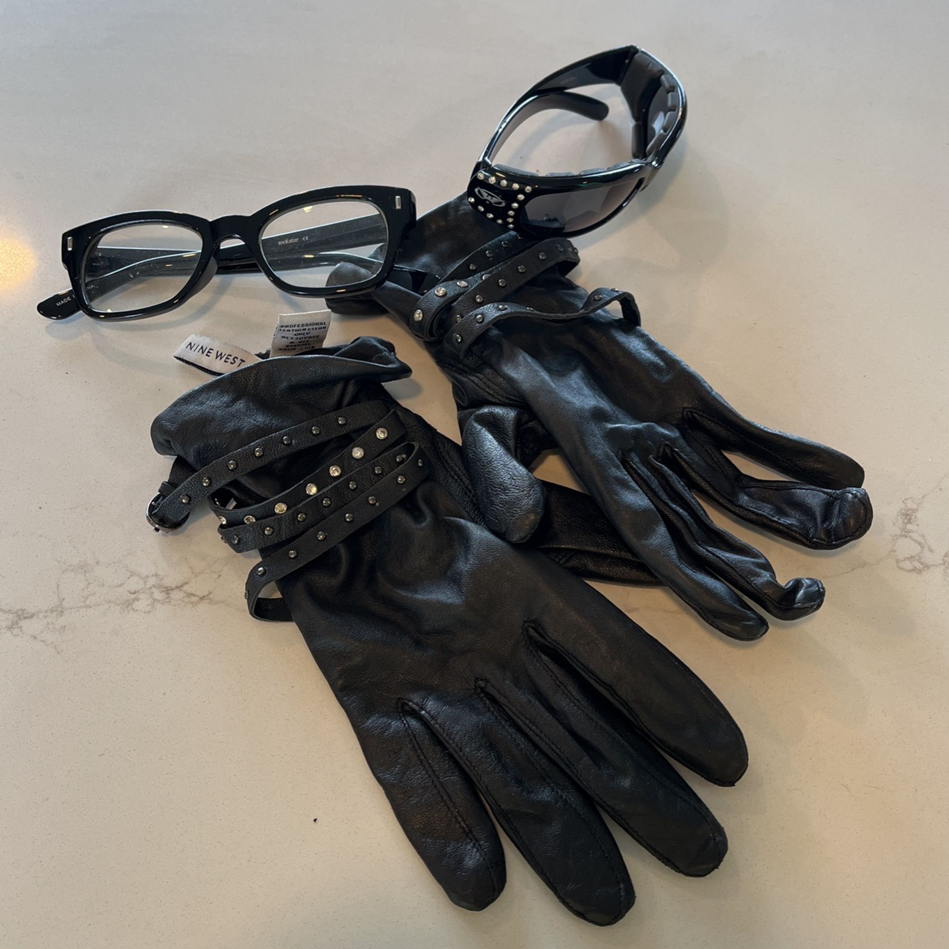 Motorcycle Eyewear And Gloves