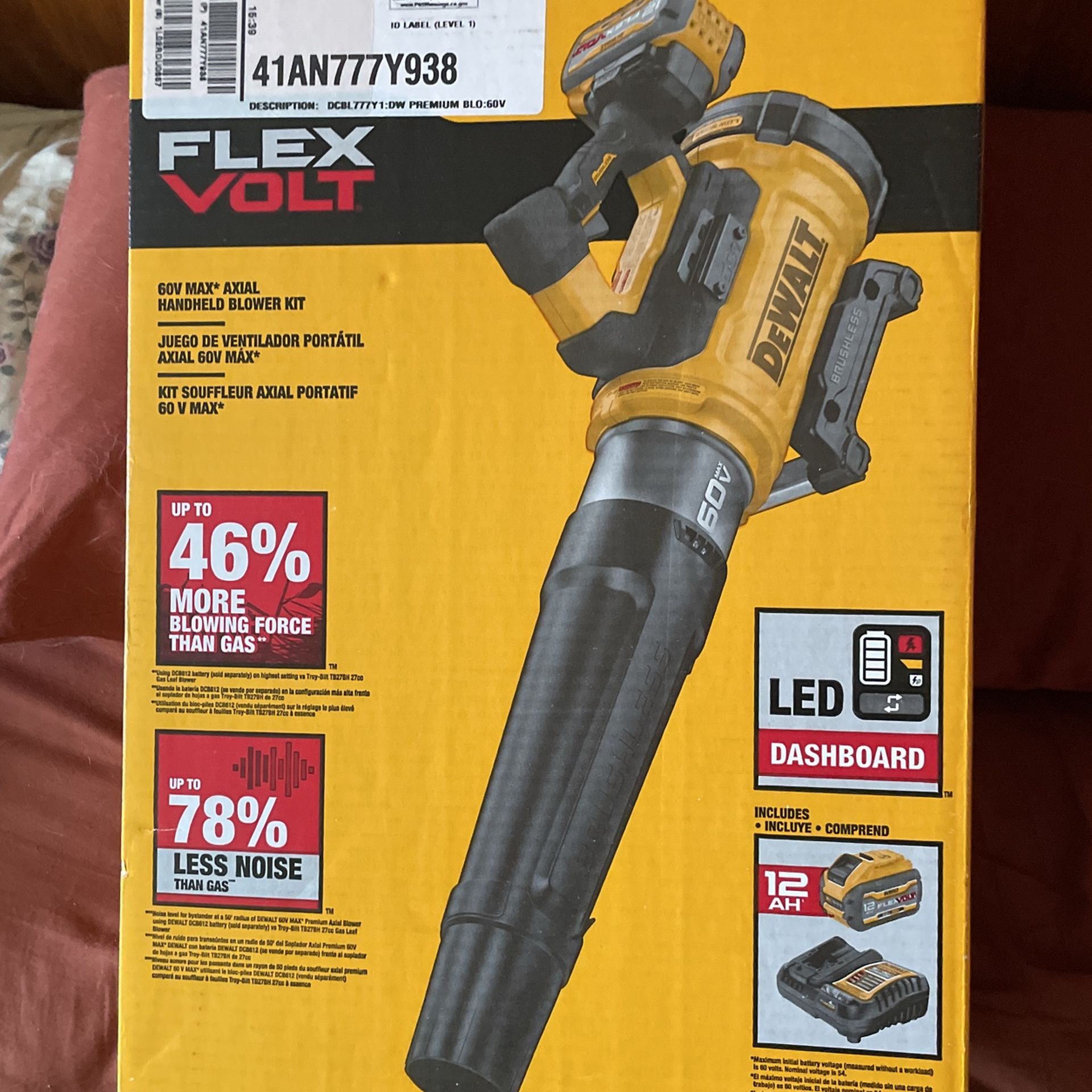 DeWALT 60v Cordless Leaf Blower