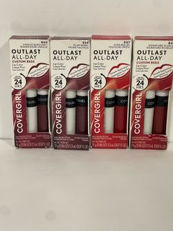 4 New Cover Girl OutLast All Day up to 24 hours. Stay lip color.