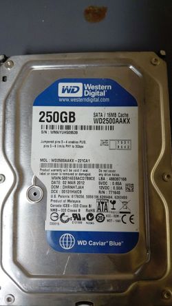 Western Digital WD2500AAKX 250GB SATA Hard Drive - Used