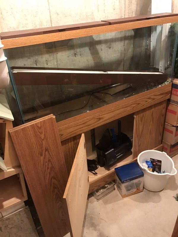 50 gal aquarium with stand and filter pump