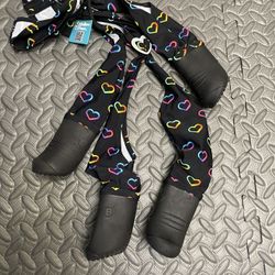 Walkee Paws Dog Suspender Boot Leggings Waterproof Booties (S-M) Hearts