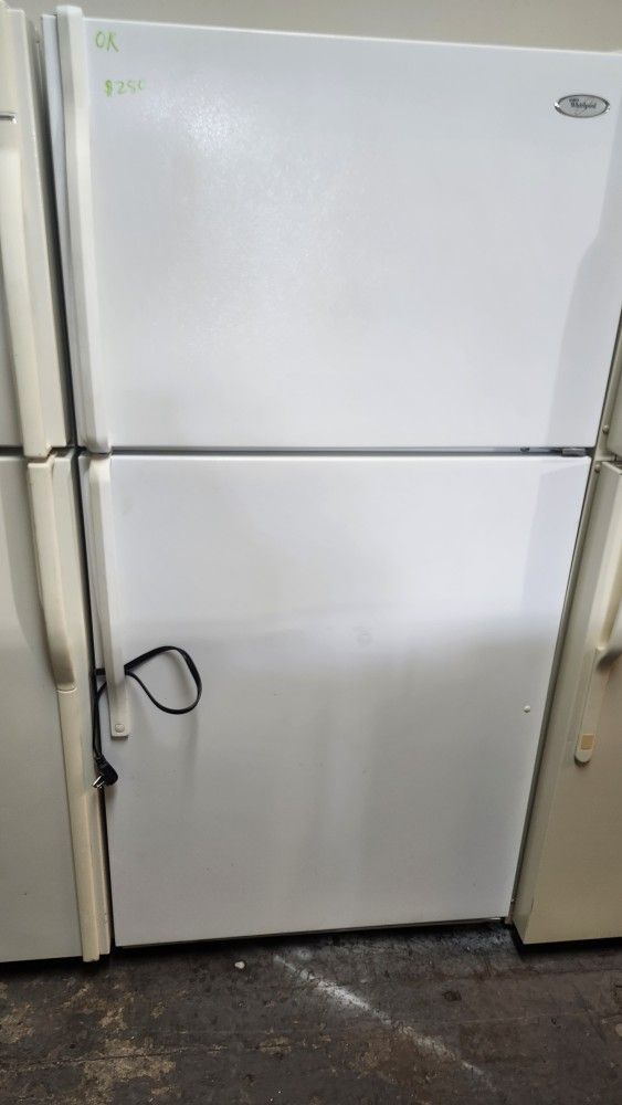 White Whirlpool Refrigerator